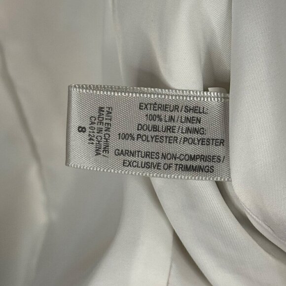 Contemporaine Par Simons Linen Tropical Floral Hawaiian Lined Blazer Size 8 EUC - Picture 6 of 8